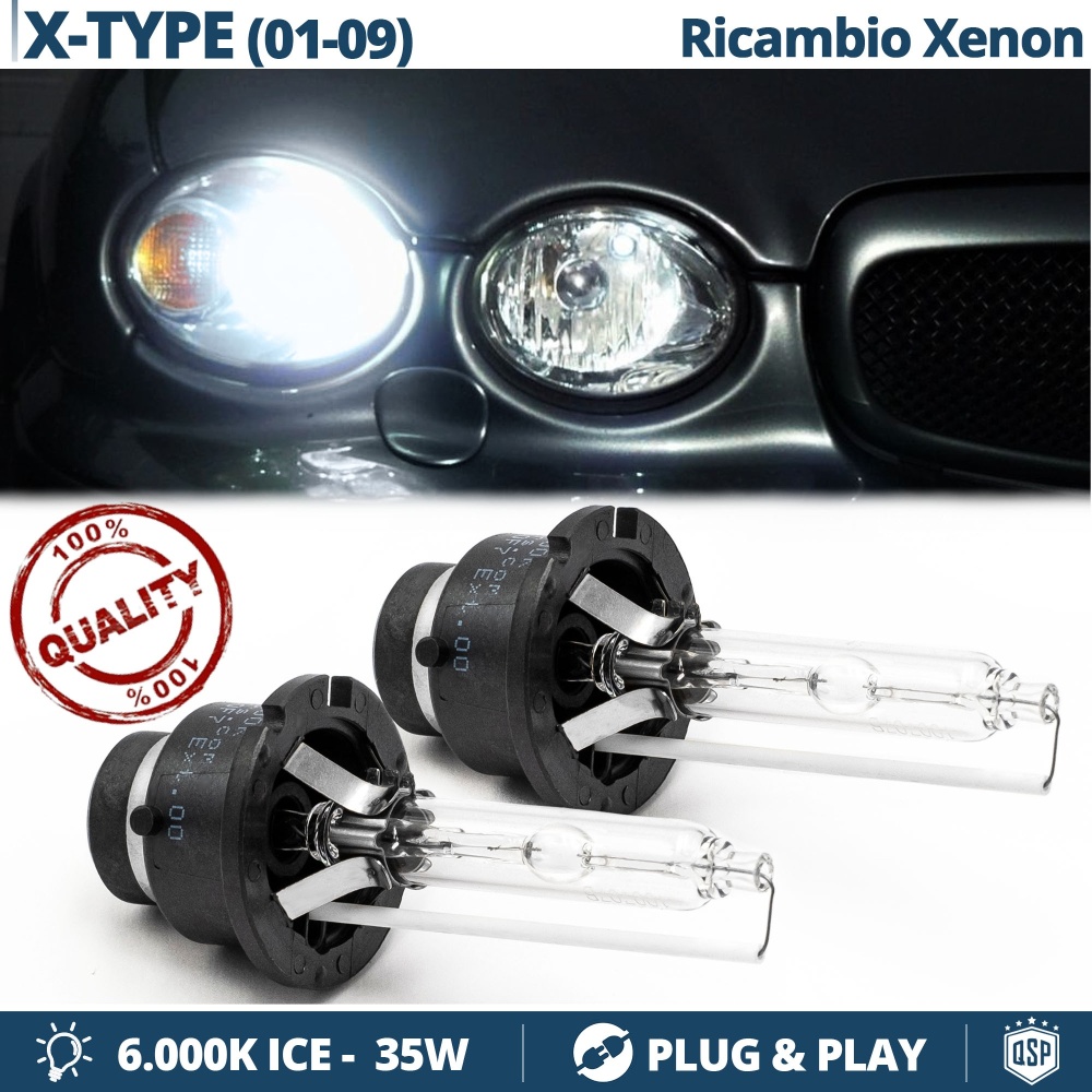 2x Bombillas Xenon D2S de Repuesto para JAGUAR X-TYPE Luz 6.000K Blanco Frio Lámpara 35W