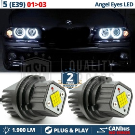ANGEL EYES LED Per BMW SERIE 5 E39 dal 2001 al 2003 | Luci di Posizione Bianche 80W CANbus NO ERRORI