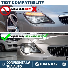 ANGEL EYES LED Para BMW SERIE 6 E63 E64 HASTA 06/2007 | Luces de Posición Blancas 80W CANbus