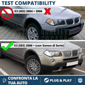 ANGEL EYES LED Para BMW X3 E83 de 2006 a 2010 Con Xenon | Luces de Posición Blancas 80W CANbus NO ERROR