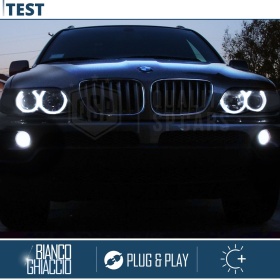 ANGEL EYES LED Para BMW X5 E53 de 2000 CON Xenón | Luces de Posición Blancas 80W CANbus NO ERROR