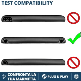 2x AUSPUFFBLENDEN Endrohr für AUDI A6 C6 RECHT + LINKE SCHWARZ Edelstahl | PLUG & PLAY