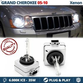 2x Bombillas Xenon D1S de Repuesto para JEEP GRAND CHEROKEE (WK-WH) 05-10 Luz 6.000K Blanco Frio Lámpara 35W