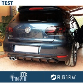 2X Embellecedores Tubos de ESCAPE para VW GOLF 6 en ACERO Inoxidable | Instalación PLUG & PLAY