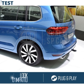 2X Embellecedores Tubos de ESCAPE para VW TOURAN 2 en ACERO Inoxidable | Instalación PLUG & PLAY