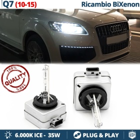 2x Bombillas Bi-Xenon D3S de Repuesto para AUDI Q7 4L 10-15 Luz 6.000K Blanco Frio Lámpara 35W