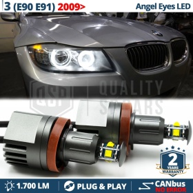 H8 LED ANGEL EYES Für BMW 3er E90 E91 FACELIFT, MIT XENON | Weißes Standlicht CANbus 40W