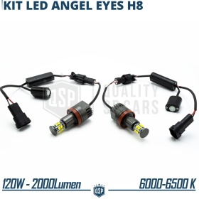 H8 LED ANGEL EYES For BMW 1 Series E87 E88 E81 E82 From 2007 | White Parking Lights 120W CANbus