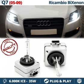 2x Bombillas Bi-Xenon D1S de Repuesto para AUDI Q7 4L (05-09) Luz 6.000K Blanco Frio Lámpara 35W