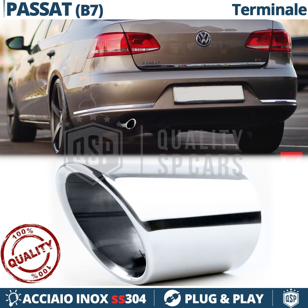 1 Tubo de ESCAPE para VW PASSAT B7 en ACERO Inoxidable | Instalación PLUG & PLAY
