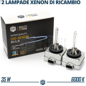 2x Bombillas Bi-Xenon D1S de Repuesto para AUDI Q7 4L (05-09) Luz 6.000K Blanco Frio Lámpara 35W