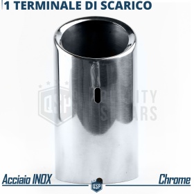1 EMBOUT d' Échappement pour VW GOLF 6 en ACIER Inoxydable Chromé | Installation PLUG & PLAY