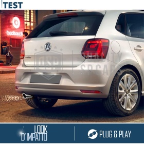 1 Embellecedor Tubo de ESCAPE para VW POLO 5 6R en ACERO Inoxidable | Instalación PLUG & PLAY