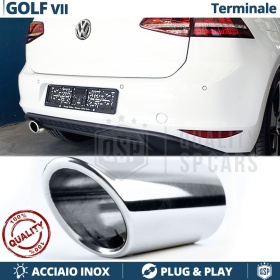1pc EXHAUST TIP for VW GOLF 7 Chromed Stainless STEEL | PLUG & PLAY Installation