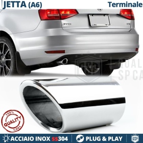 Tubo de ESCAPE para VW JETTA A6 en ACERO Inoxidable Cromado | Instalación PLUG & PLAY