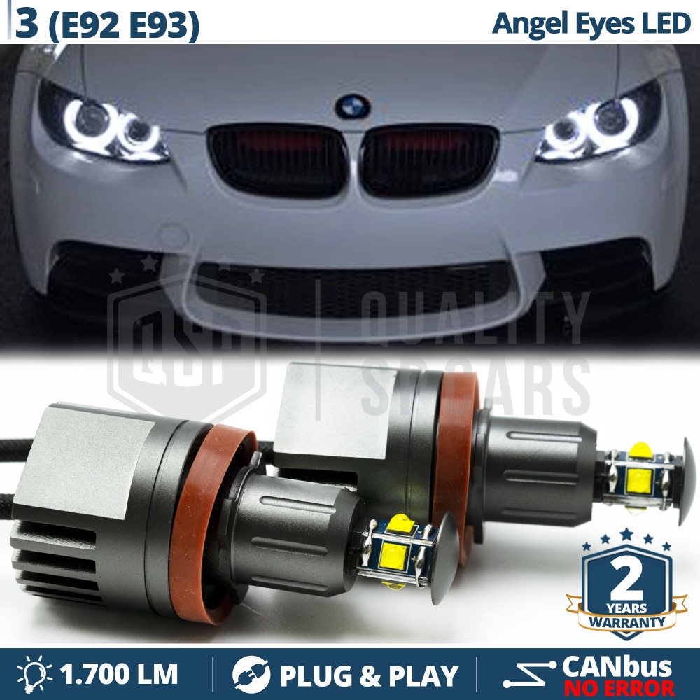 H8 LED ANGEL EYES For BMW 3 SERIES E92 E93 | White Parking Lights 40W CANbus ERROR FREE