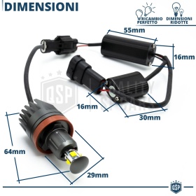 H8 LED ANGEL EYES For BMW 3 SERIES E92 E93 | White Parking Lights 40W CANbus ERROR FREE