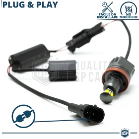 H8 LED ANGEL EYES For BMW 5 Series E60 E61 FROM 2007 With Xenon | White Parking Lights 40W CANbus