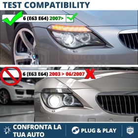 ANGEL EYES LED H8 Para BMW Serie 6 E63 E64, DESDE 2007 | Luces de Posición Blancas 40W CANbus