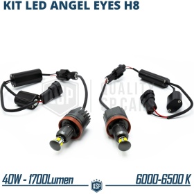 ANGEL EYES LED H8 Para BMW Serie 6 E63 E64, DESDE 2007 | Luces de Posición Blancas 40W CANbus
