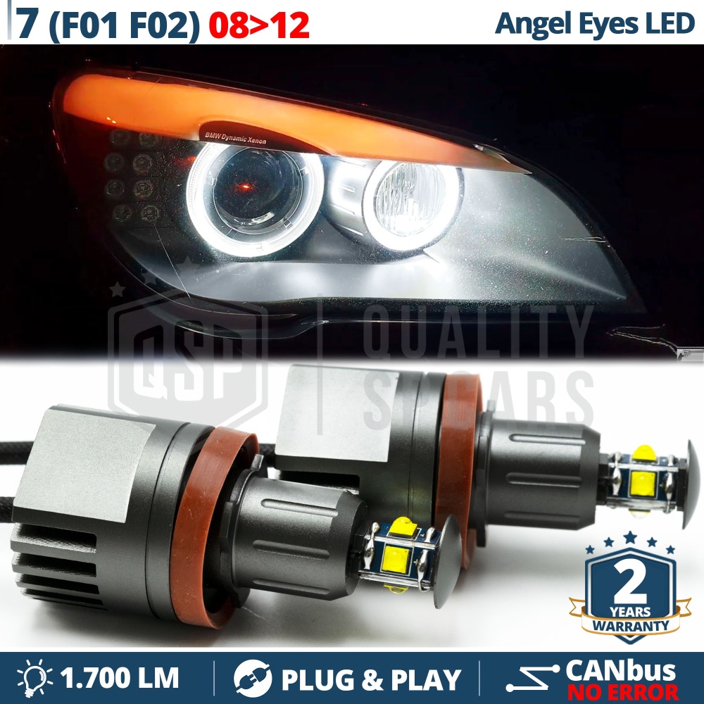 ANGEL EYES LED H8 Para BMW Serie 7 F01 F02, HASTA 2012 | Luces de Posición 40W CANbus