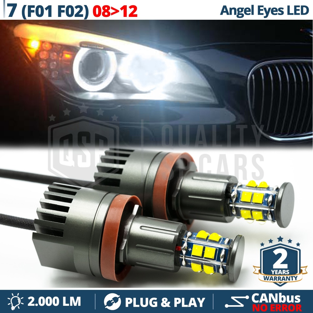 ANGEL EYES LED H8 Para BMW Serie 7 F01 F02, HASTA 2012 | Luces de Posición 120W CANbus