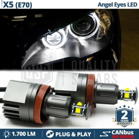 ANGEL EYES LED H8 Para BMW SERIE X5 E70 | Luces de Posición Blancas 40W CANbus NO ERROR