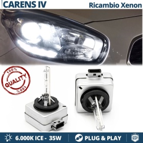 2x Bombillas Xenon D3S de Repuesto para KIA CARENS 4 Luz 6.000K Blanco Frio Lámpara 35W