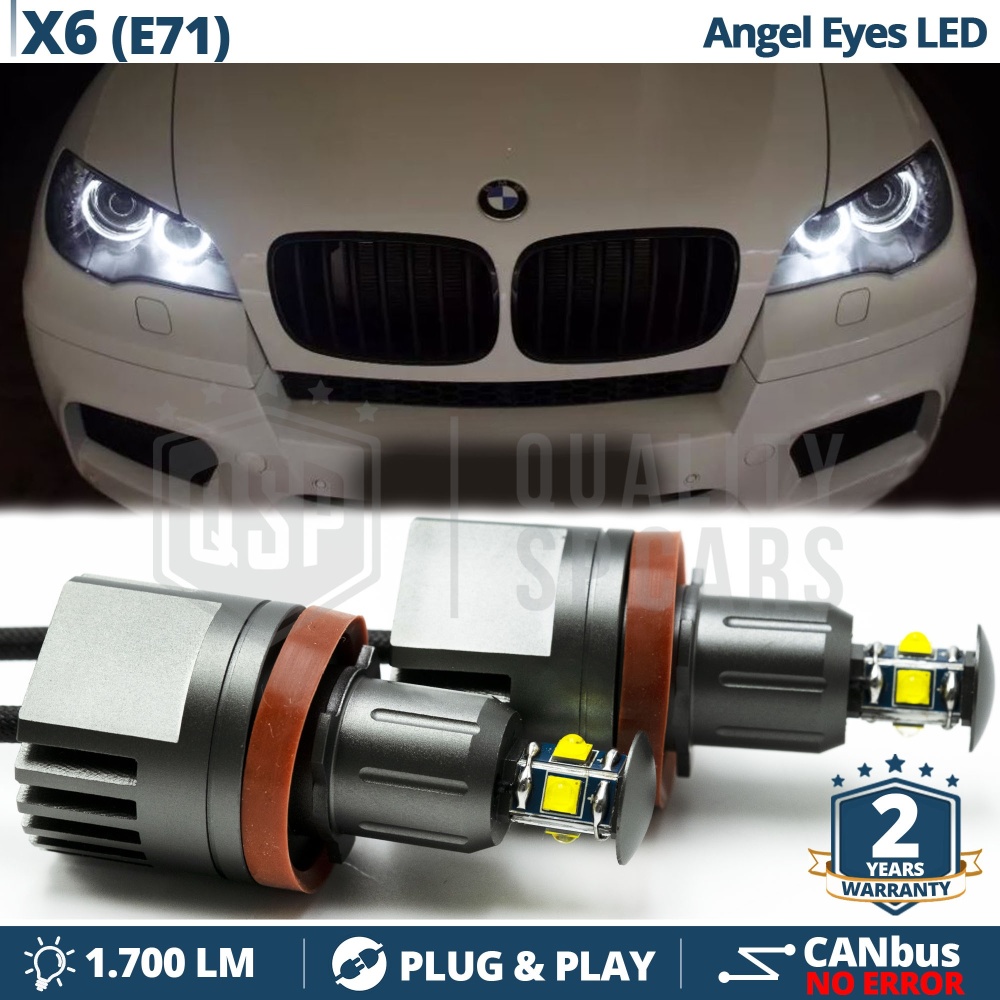 ANGEL EYES LED H8 Para BMW SERIE X6 E71 | Luces de Posición Blancas 40W CANbus NO ERROR