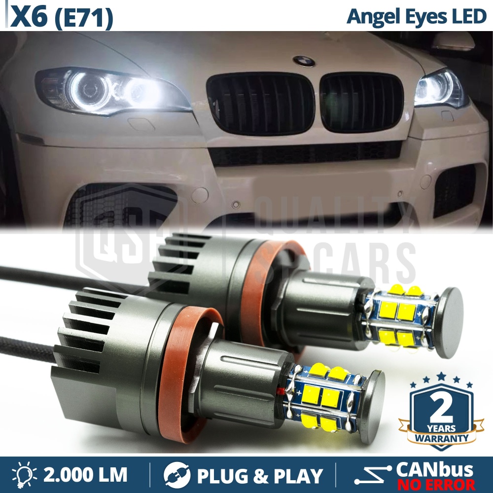 ANGEL EYES LED H8 Para BMW SERIE X6 E71 | Luces de Posición Blancas 120W CANbus NO ERROR