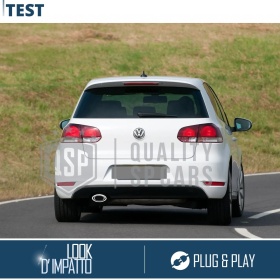 1 TERMINALE di Scarico OVALE per VW GOLF 6 in ACCIAIO Inox Cromato | Plug & Play