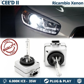 2x Bombillas Xenon D1S de Repuesto para KIA CEE'D 2 Luz 6.000K Blanco Frio Lámpara 35W