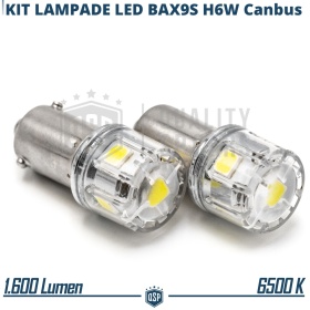 2x Bombillas LED BAX9S H6W Canbus | Luces de Posición Blanco Frío 6500K | Plug & Play