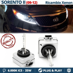 2x Bombillas Xenon D1S de Repuesto para KIA SORENTO 2 (09-12) Luz 6000K Blanco Frio 35W