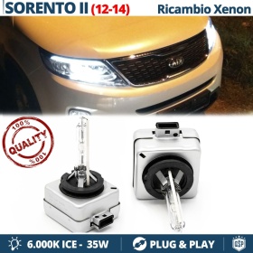 2x Bombillas Xenon D3S de Repuesto para KIA SORENTO 2 FACELIFT (12-14) 6000K Blanco Frio 35W