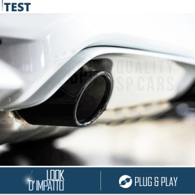 1 Tubo de ESCAPE para VW PASSAT B7 en ACERO Inoxidable Negro | Instalación PLUG & PLAY