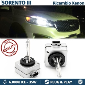 2x Bombillas Xenon D3S de Repuesto para KIA SORENTO 3 Luz 6000K Blanco Frio Lámparas 35W