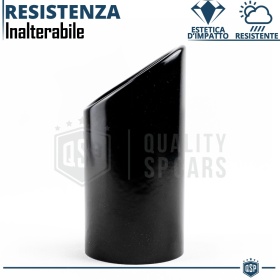 EMBOUT d' Échappement pour VW NEW BEETLE 97-12 en ACIER Inoxydable Noir | Installation PLUG & PLAY