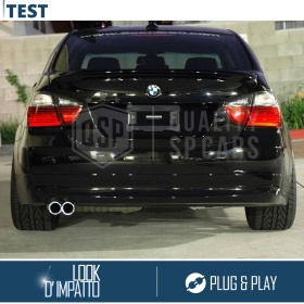 2X EMBOUTS d' Échappement pour BMW Série 3 E90, E91 en ACIER Inoxydable Chromé | PLUG & PLAY
