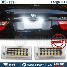 2 Luces de Matrícula LED para BMW X5 E53 | Plafones Led CANbus 6500K Blanco Frío