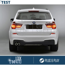 2X Embellecedores Tubos de ESCAPE para BMW X3 F25 en ACERO Inoxidable | Instalación PLUG & PLAY