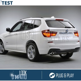 2X Embellecedores Tubos de ESCAPE para BMW X3 F25 en ACERO Inoxidable | Instalación PLUG & PLAY