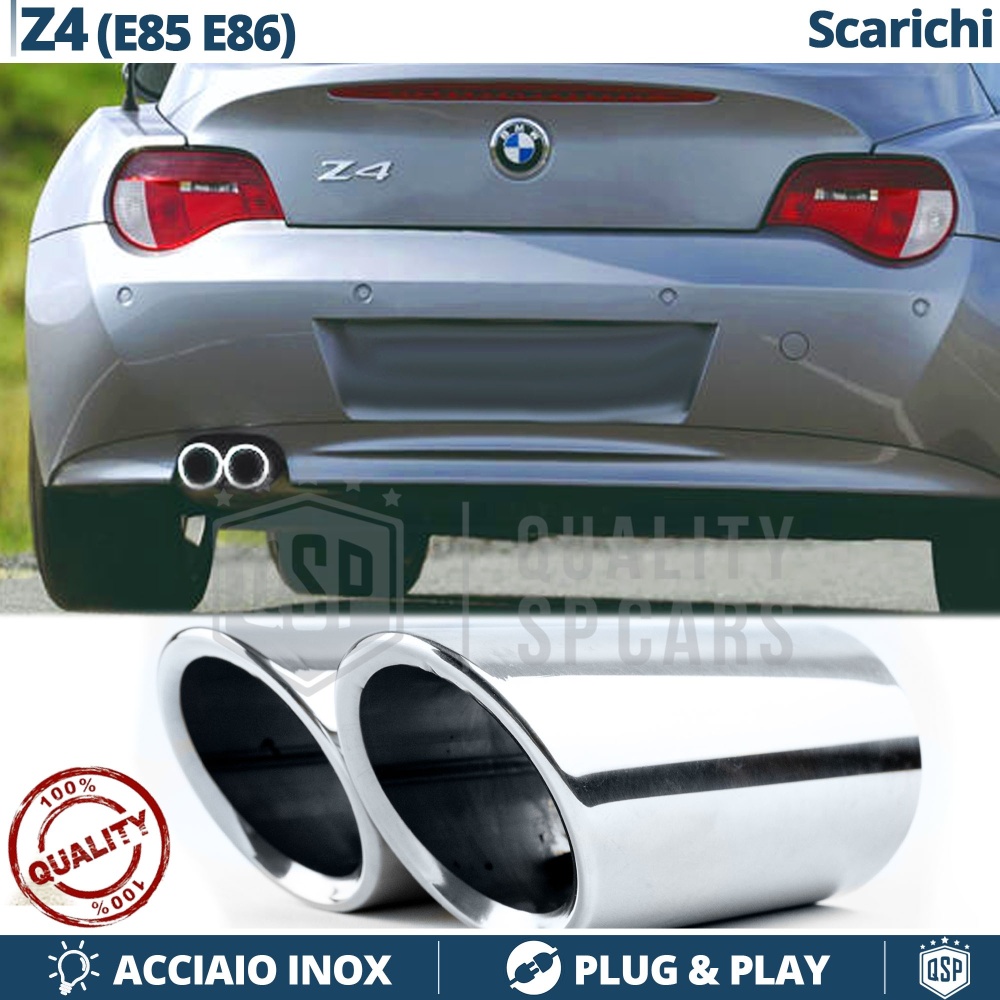 2X Embellecedores Tubos de ESCAPE para BMW Z4 E85, E86 en ACERO Inoxidable | PLUG & PLAY 2X Embellecedores Tubos de ESCAPE para BMW Z4 E85, E86 en ACERO Inoxidable | PLUG & PLAY