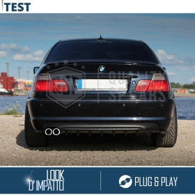 2x AUSPUFFBLENDEN Endrohr für BMW 3ER E46 Chromfinishstahl | PLUG & PLAY-Installation