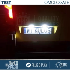 2 License Plate Full Led CANbus for Fiat Ducato 4 | 18 Leds 6.500K Ice White, Plug & Play