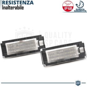 2 License Plate Full Led CANbus for Fiat Ducato 4 | 18 Leds 6.500K Ice White, Plug & Play