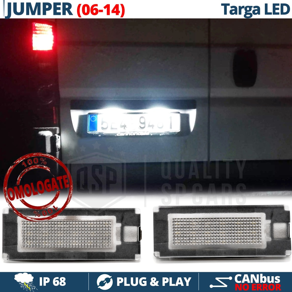 2 Luces de Matricula LED para Citroen Jumper 2 | CANbus 18 Led 6.500k Blanco Frío, Plug & Play 2 Luces de Matricula LED para Citroen Jumper 2 | CANbus 18 Led 6.500k Blanco Frío, Plug & Play