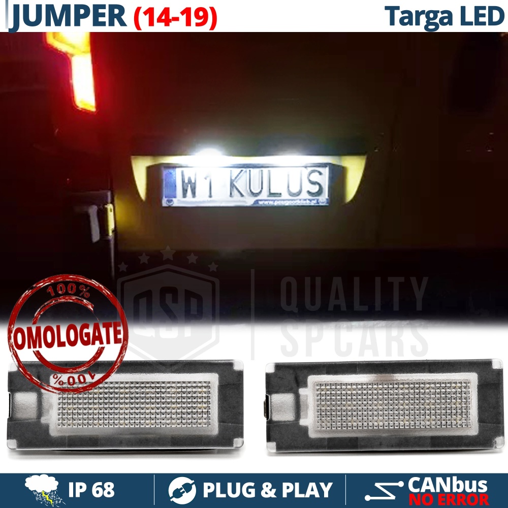 2 Luces de Matricula LED para Citroen Jumper 3 | CANbus 18 Led 6.500k Blanco Frío, Plug & Play 2 Luces de Matricula LED para Citroen Jumper 3 | CANbus 18 Led 6.500k Blanco Frío, Plug & Play