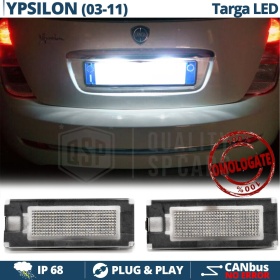 2 Luces de Matricula LED para Lancia Ypsilon MK2 (843) | CANbus 18 Led 6.500k Blanco Frío, Plug & Play