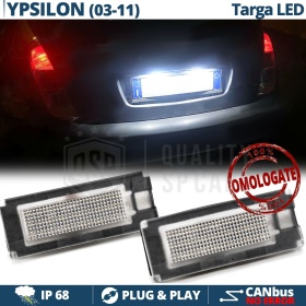 2 Luces de Matricula LED para Lancia Ypsilon MK2 (843) | CANbus 18 Led 6.500k Blanco Frío, Plug & Play